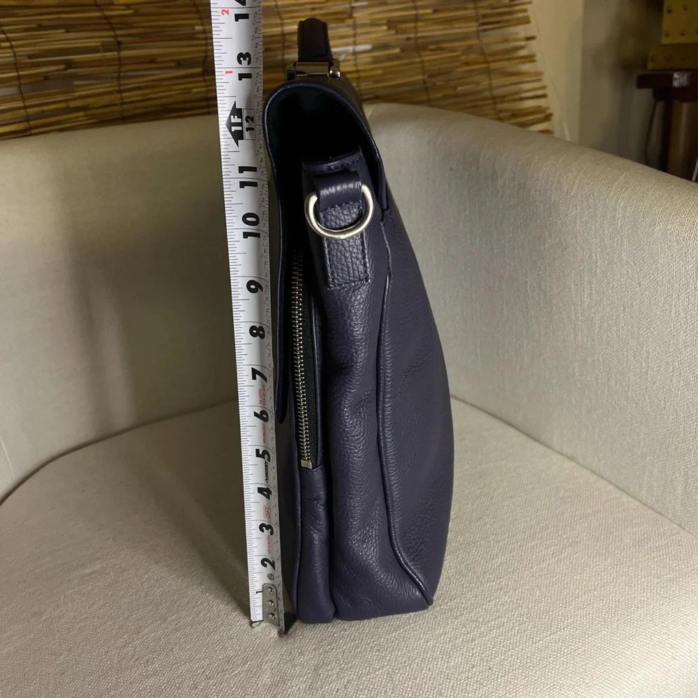 Gino Rossi Elegant Navy Leather Men's Bag
